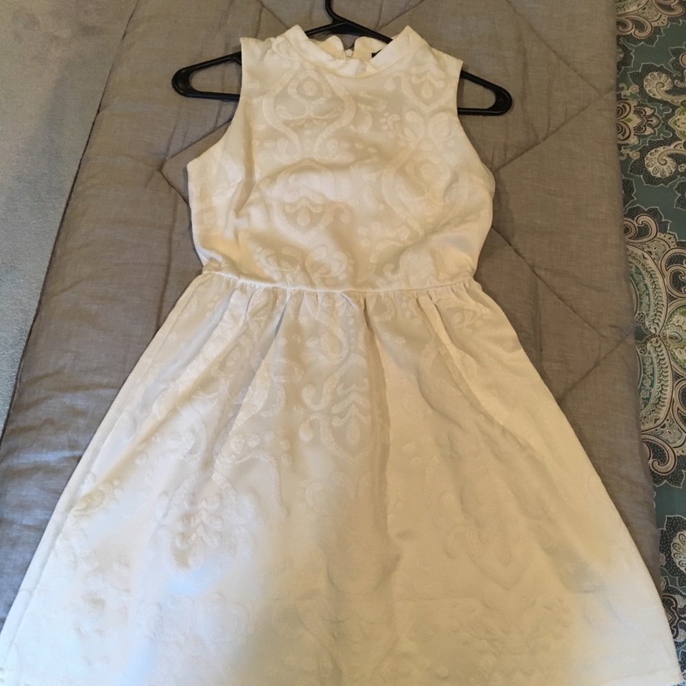 White textures dress